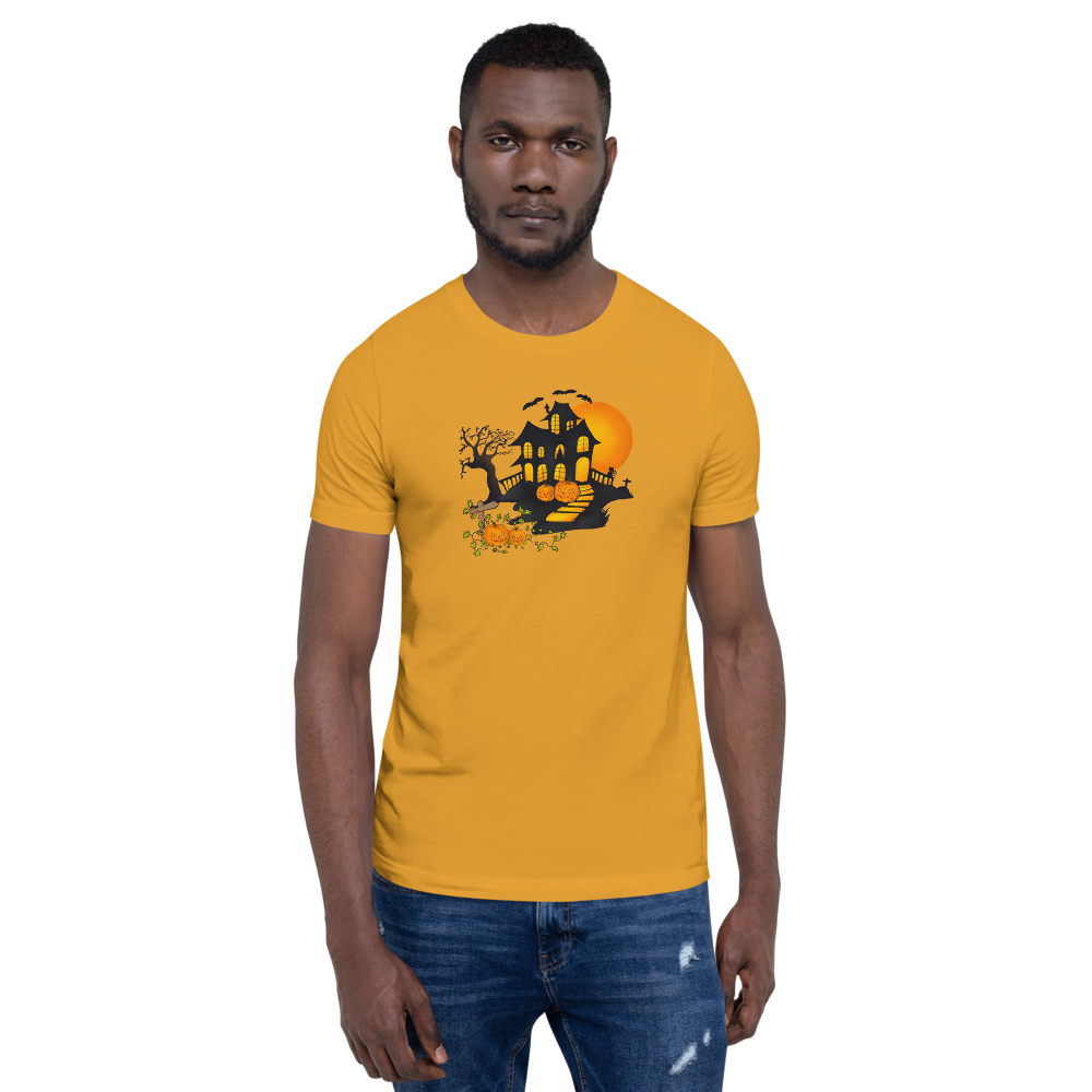 Halloween Creepy Haunted House Trick or Treat Short-Sleeve Unisex T-Shirt