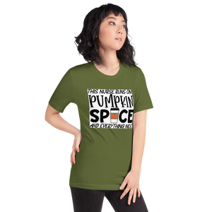 This Nurse Runs on Pumpkin Spice and Everything Nice Short-Sleeve Unisex T-Shirt