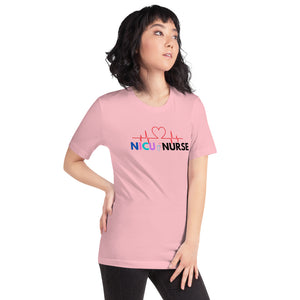 NICU Nurse Heartbeat Neonatal ICU Nurse T-shirt, Baby Nurse Tees, Newborn Nursery Nurse, Nursing Student Gift, Infant Care Specialist Short-Sleeve Unisex T-Shirt
