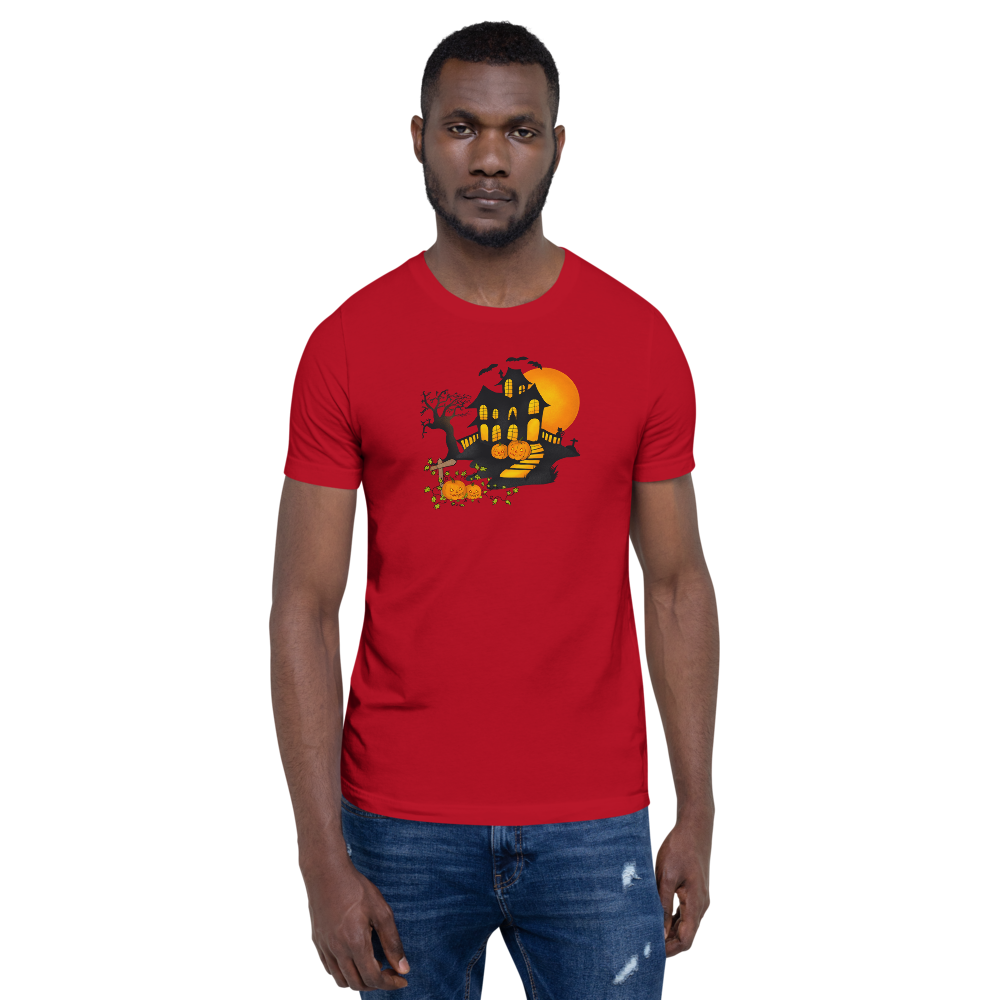 Halloween Creepy Haunted House Trick or Treat Short-Sleeve Unisex T-Shirt