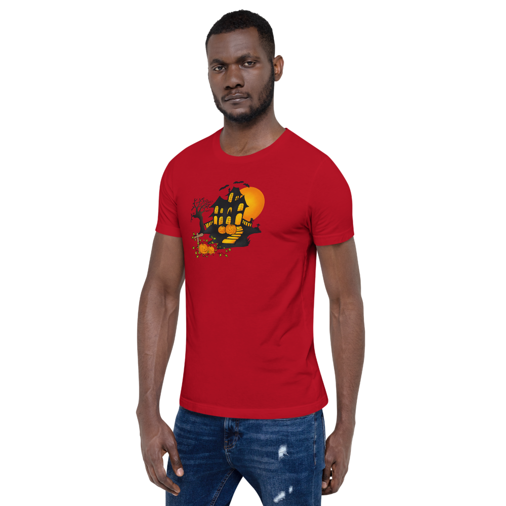 Halloween Creepy Haunted House Trick or Treat Short-Sleeve Unisex T-Shirt