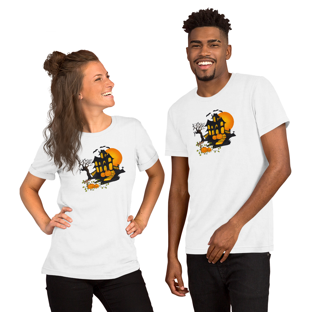 Halloween Creepy Haunted House Trick or Treat Short-Sleeve Unisex T-Shirt