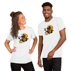 Halloween Creepy Haunted House Trick or Treat Short-Sleeve Unisex T-Shirt