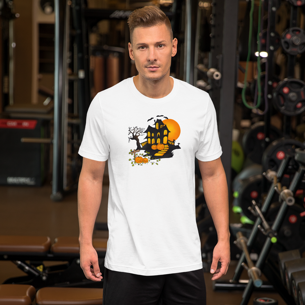 Halloween Creepy Haunted House Trick or Treat Short-Sleeve Unisex T-Shirt