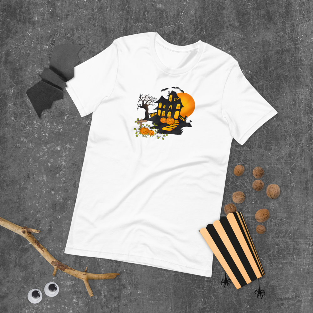Halloween Creepy Haunted House Trick or Treat Short-Sleeve Unisex T-Shirt