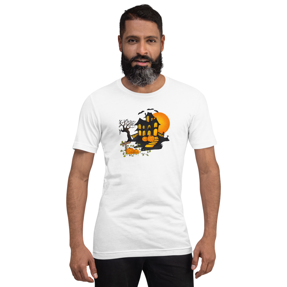 Halloween Creepy Haunted House Trick or Treat Short-Sleeve Unisex T-Shirt