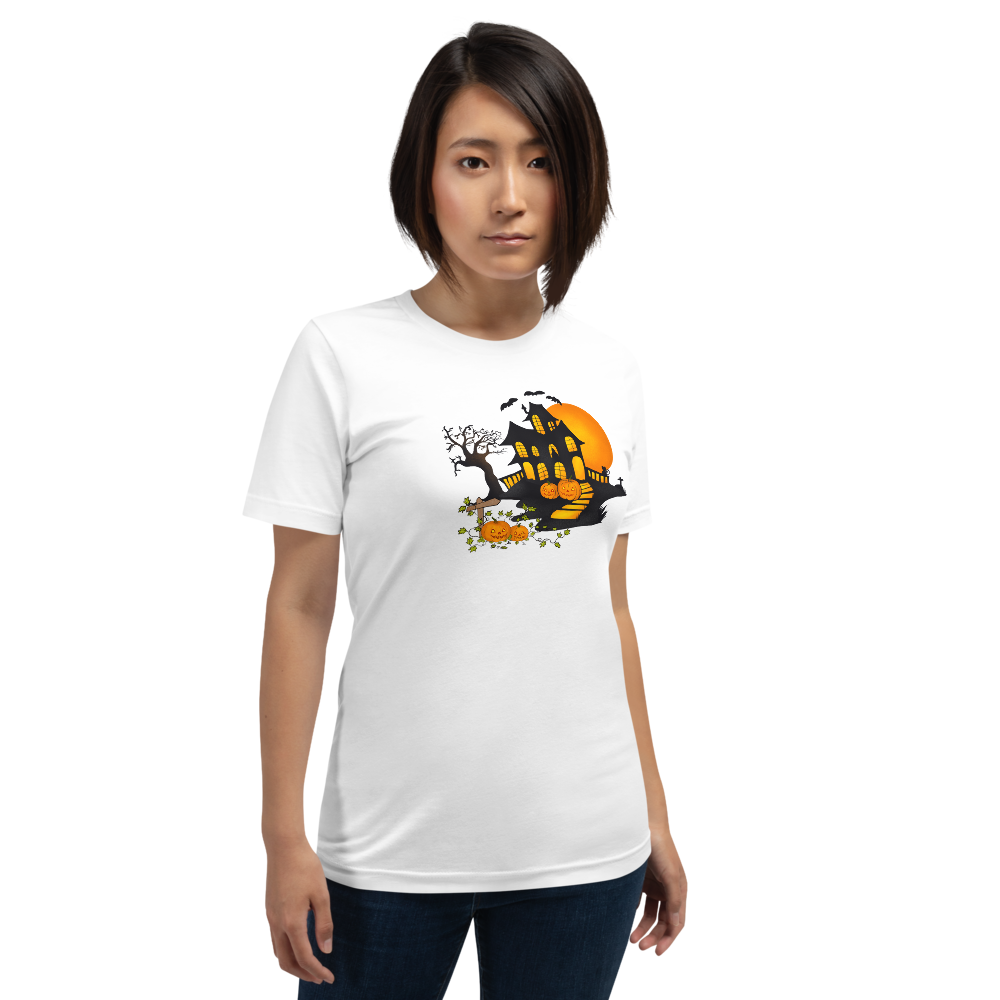 Halloween Creepy Haunted House Trick or Treat Short-Sleeve Unisex T-Shirt