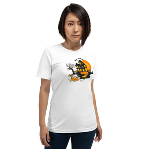 Halloween Creepy Haunted House Trick or Treat Short-Sleeve Unisex T-Shirt