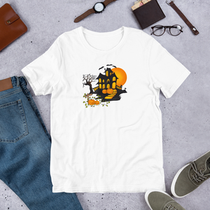 Halloween Creepy Haunted House Trick or Treat Short-Sleeve Unisex T-Shirt