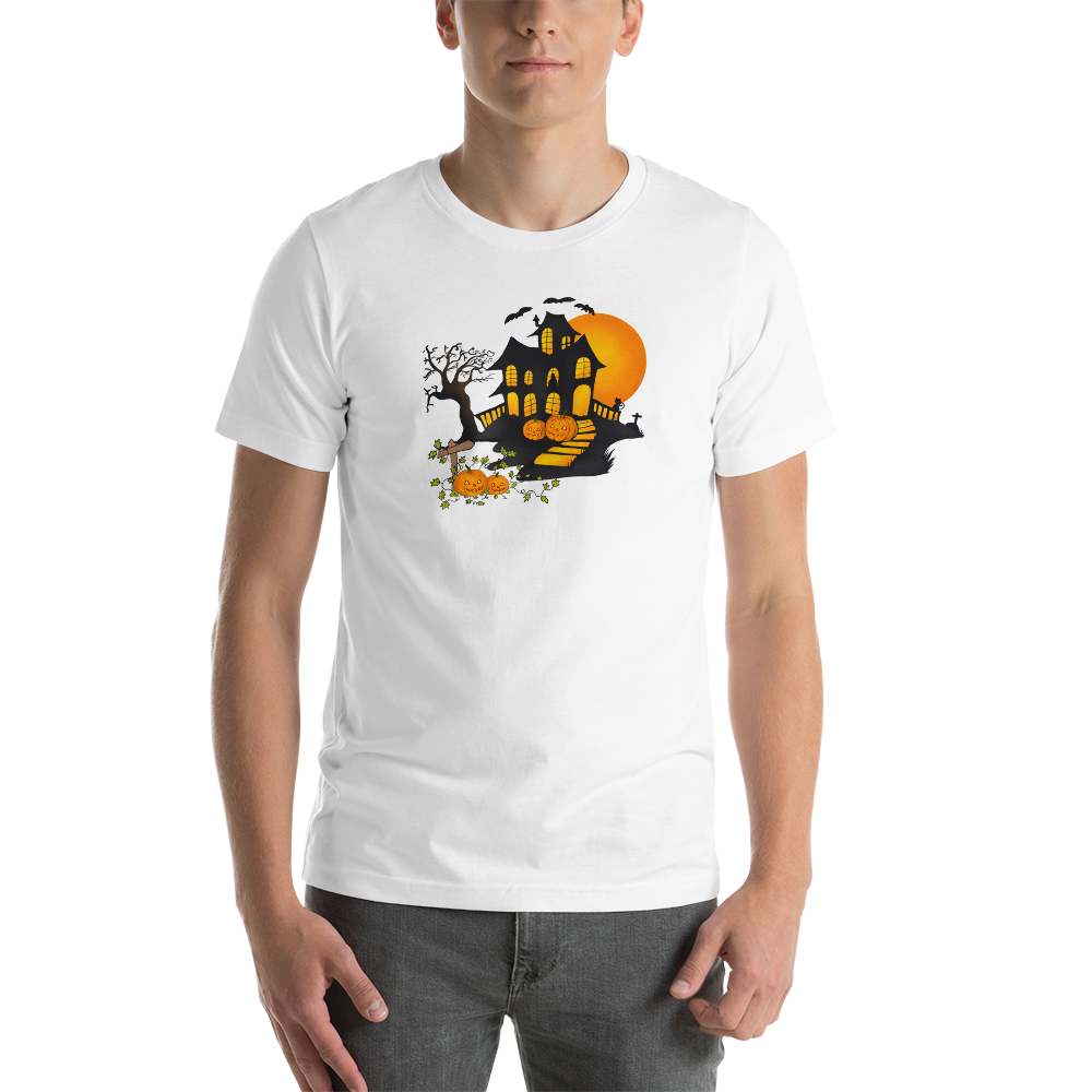 Halloween Creepy Haunted House Trick or Treat Short-Sleeve Unisex T-Shirt