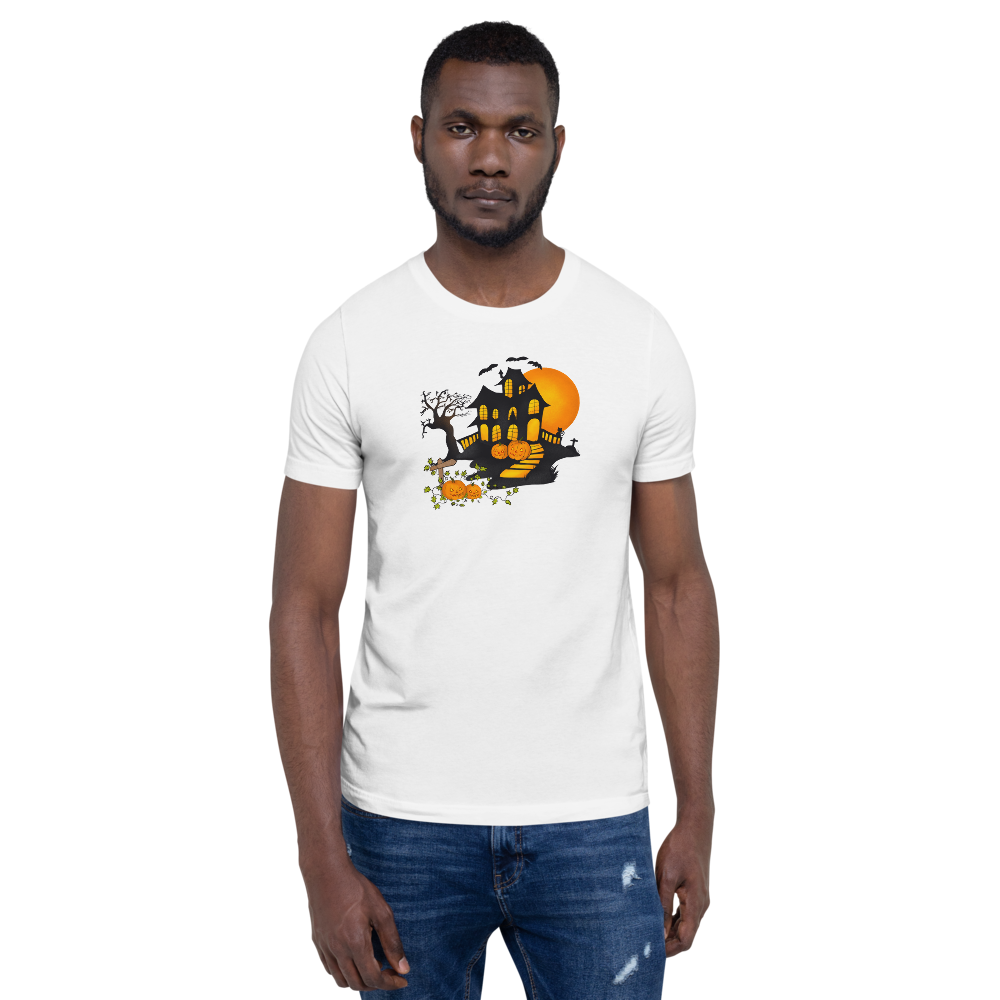 Halloween Creepy Haunted House Trick or Treat Short-Sleeve Unisex T-Shirt
