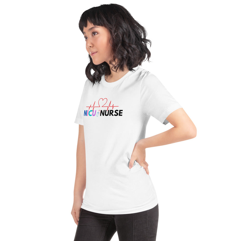 NICU Nurse Heartbeat Neonatal ICU Nurse T-shirt, Baby Nurse Tees, Newborn Nursery Nurse, Nursing Student Gift, Infant Care Specialist Short-Sleeve Unisex T-Shirt