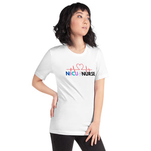 NICU Nurse Heartbeat Neonatal ICU Nurse T-shirt, Baby Nurse Tees, Newborn Nursery Nurse, Nursing Student Gift, Infant Care Specialist Short-Sleeve Unisex T-Shirt